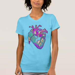 T-shirt coloré de l'infirmière de coeur anatomiq