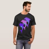 T-shirt coloré Dolphin-Awesome (Devant entier)