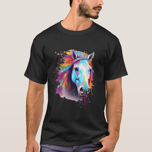 T-shirt Coloré Eriskay Pony Horse Splash (Devant)