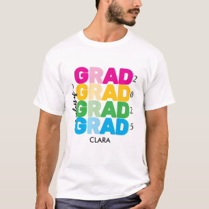 T-shirt Coloré et customisé Nom et Année Grad