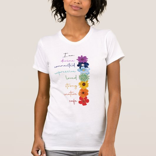 T-shirt coloré Floral Chakra (Devant)
