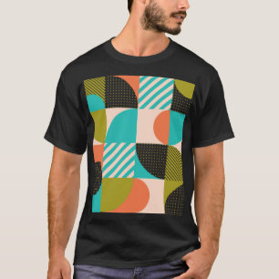 T-shirt Coloré géométrique, motif de style scandinave.