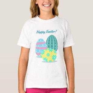 T-shirt coloré heureux de ruche d'oeufs de Pâques