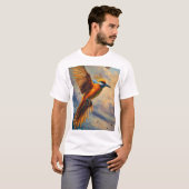 T-shirt coloré imprimé oiseau (Devant entier)