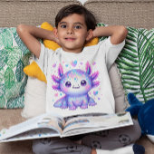 T-shirt Coloré Iridescente Axolotl Animal sous-marin