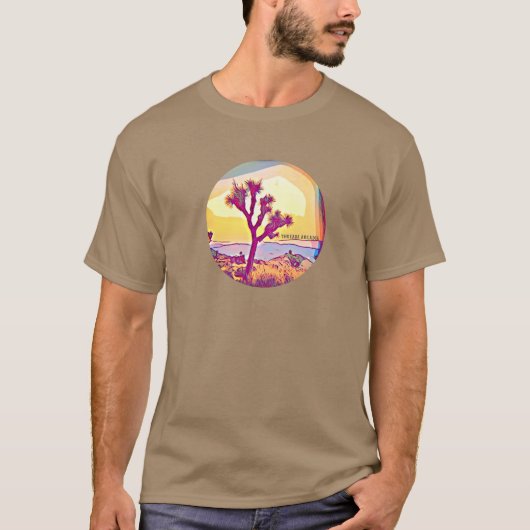 T-shirt coloré Joshua Tree Design (Devant)
