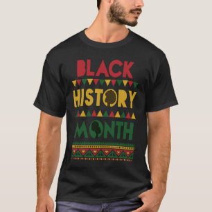 T-shirt Coloré Mois de l'histoire noire Africaine Américai