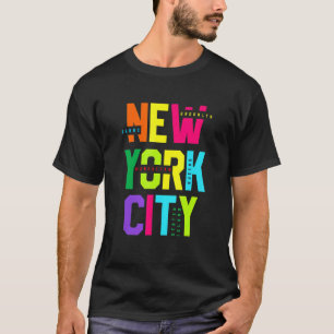 T-shirt Coloré New York City Novelty Graphic Tee - shirt C