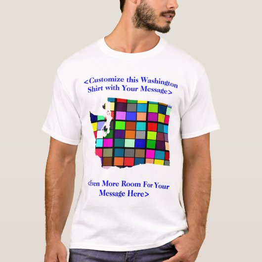 T-shirt coloré personnalisable d'élection de (Devant)