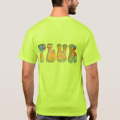 T-shirt Coloré Psychédélique Jaune Puffy PLUR (Dos)