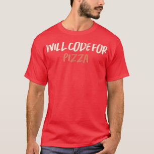 T-shirt Coloré Retro Funny Code Pour Pizza Dit Sar