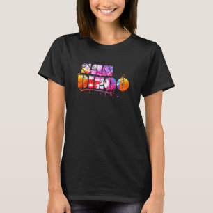 T-shirt Coloré San Diego Lettering Aquarelle San Diego