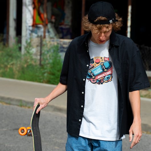 T-Shirt Coloré Skateboard Sokee Aweetime