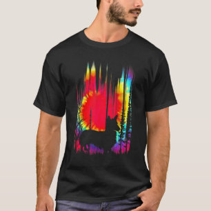T-shirt Colore Tie Dyed Corgi Hippie Chien en Peluche