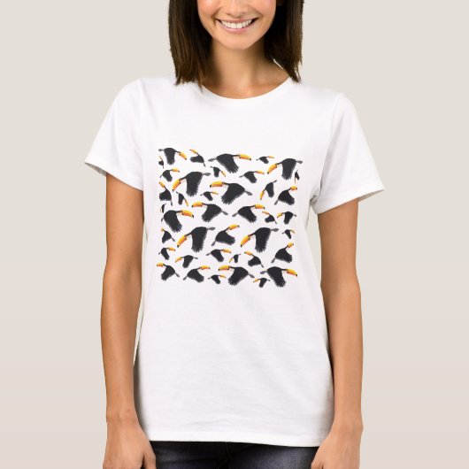 T-shirt Coloré Toucan Tropical Bird Motif (Devant)