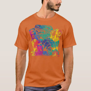 T-shirt Coloré Trex DJ Techno Music edm Party Premium
