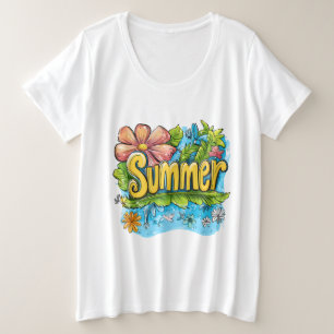T-shirt coloré Tropical "Summer"