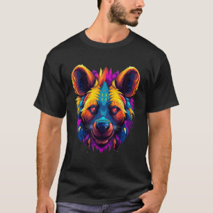 T-shirt Colorée géométrique Hyena Safari Pop Afrique Anima