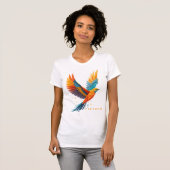 T-shirt Colorful Abstract Freedom Bird Art (Devant entier)