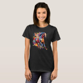 T-shirt Colorful Andalusian Horse Splash Art (Devant entier)
