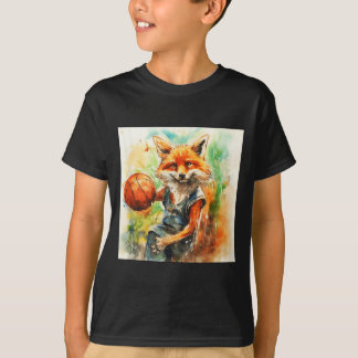 T-shirt Colorful Artistic Sch Oil Painting Of A Fox