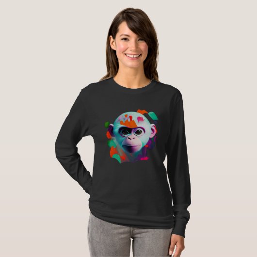 T-shirt Colorful Capuchin Monkey (Devant entier)