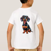 T-shirt Colorful Cartoon Dachshund (Dos)