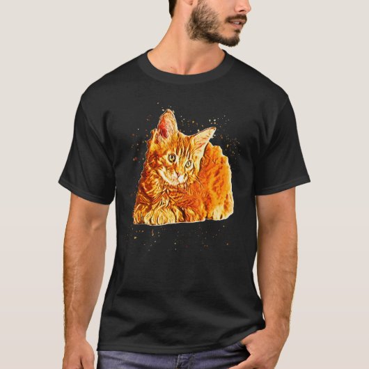 T-shirt Colorful Cat Style Pop For Cats   (Devant)