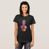 T-shirt Colorful Cool Pineapple Cute Aloha Hawaii Pineappl (Devant entier)