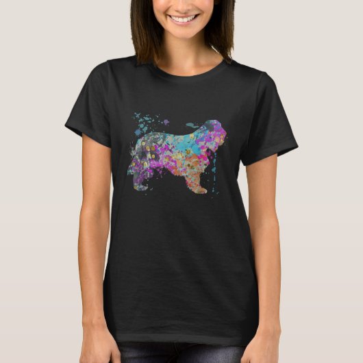 T-shirt Colorful English Cocker Spaniel Dog (Devant)
