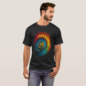T-shirt Colorful Fibonacci Spiral Psychedelic Colors Abstr (Devant entier)