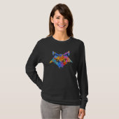 T-shirt Colorful Fox Fox Graphic (Devant entier)
