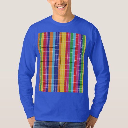 T-shirt Colorful Geometric Pattern Blue Hoodie | Modern Ab (Devant)