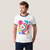 T-shirt Colorful Geometric Shapes – Abstract Modern Design (Devant entier)