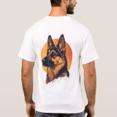 T-shirt Colorful German Shepherd Dog Lover  (Dos)