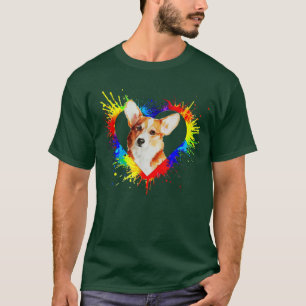 T-shirt Colorful Heart Baby Corgi
