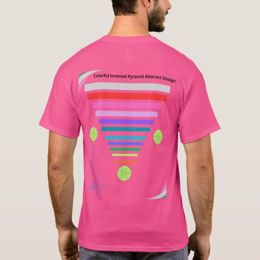 T-shirt Colorful Inverted Pyramid Abstract Design (Dos)