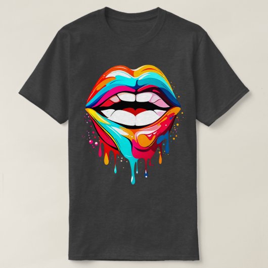 T-shirt Colorful lips (Design devant)