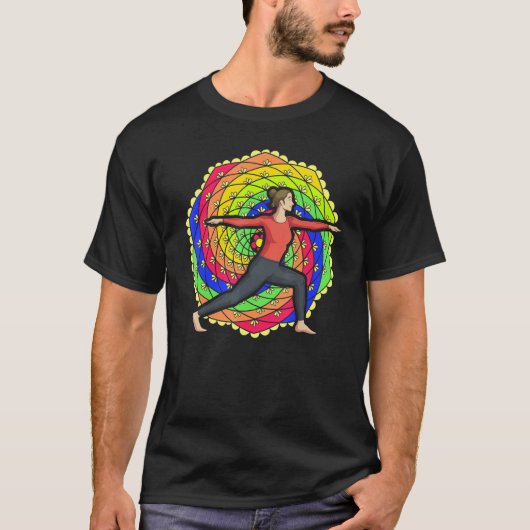 T-shirt Colorful Mandala Yogi Meditation Namaste Buddhist  (Devant)