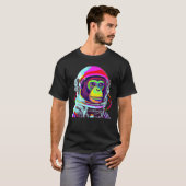 T-shirt Colorful Monkey Astronaut Space Explorer (Devant entier)
