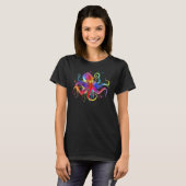 T-shirt Colorful Octopus  Dripping Rainbow Octopus psyched (Devant entier)