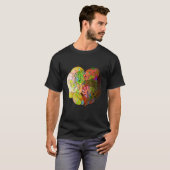 T-shirt Colorful Paint Splash Cats Heart Cat (Devant entier)