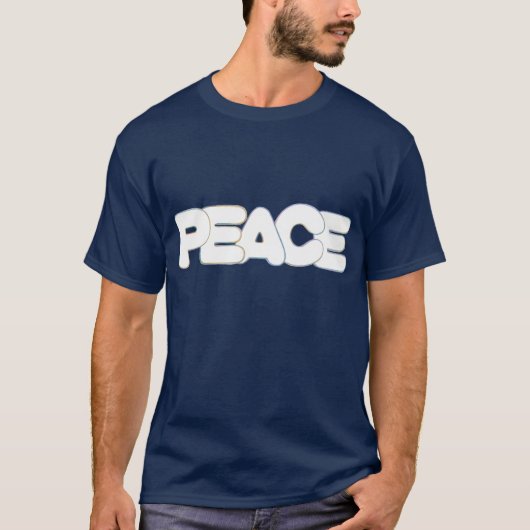 T-shirt Colorful Peace contours mots-shirts (Devant)