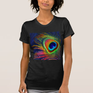 T-shirt Colorful Peacock Feather