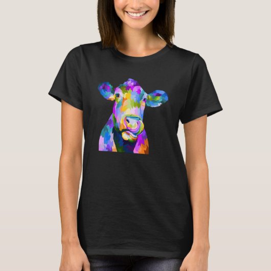 T-shirt Colorful Pop Cow (Devant)