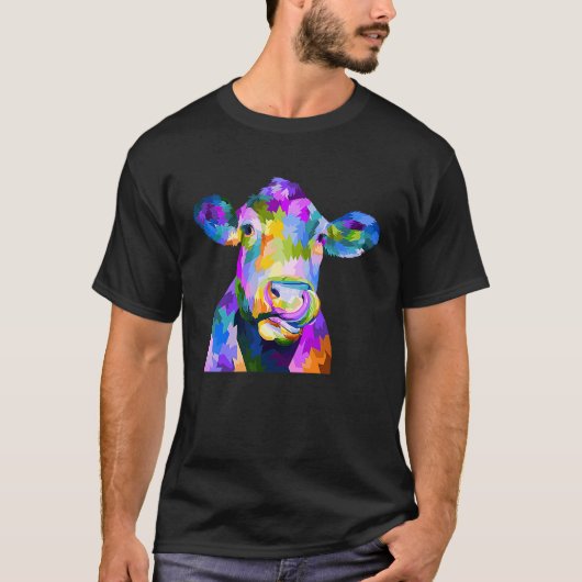 T-shirt Colorful Pop Cow (Devant)