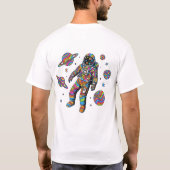 T-shirt Colorful Psychedelic Astronaut Space Art Trippy (Dos)