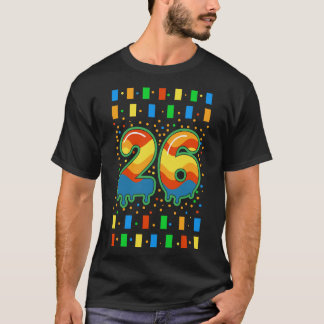 T-shirt Colorful Rainbow Drip Number 26 