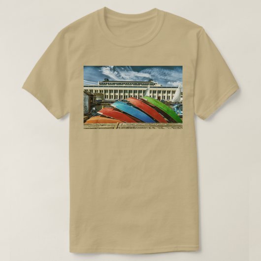 T-shirt Colorful Rowboats (Design devant)