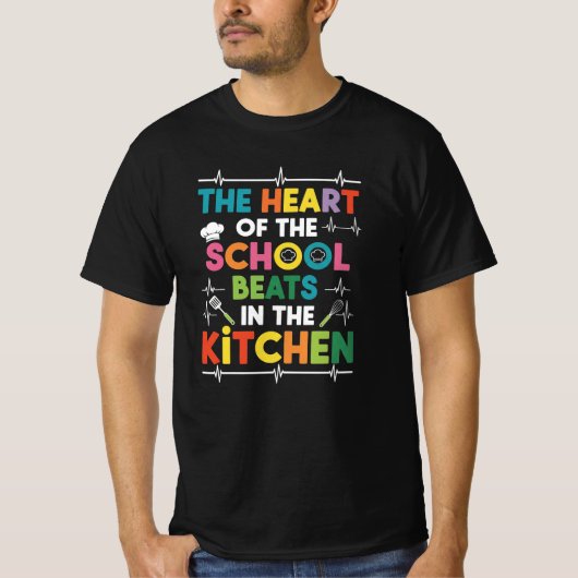T-shirt Colorful School Cook and Chef Design (Devant)